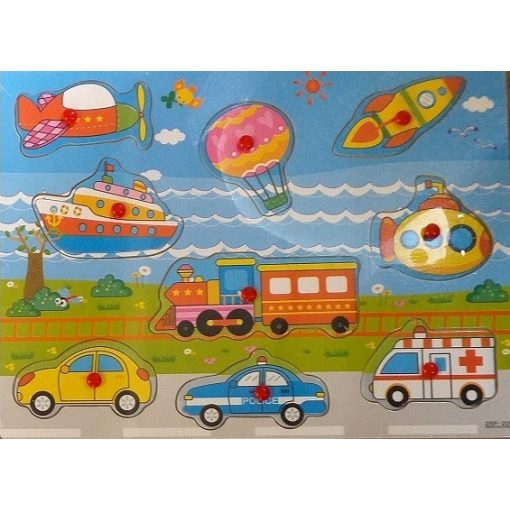 Kreatív fa puzzle (járművek)