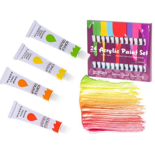 24 színű akril festék készlet
