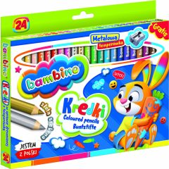 24 színű Bambino ceruzakészlet faragóval