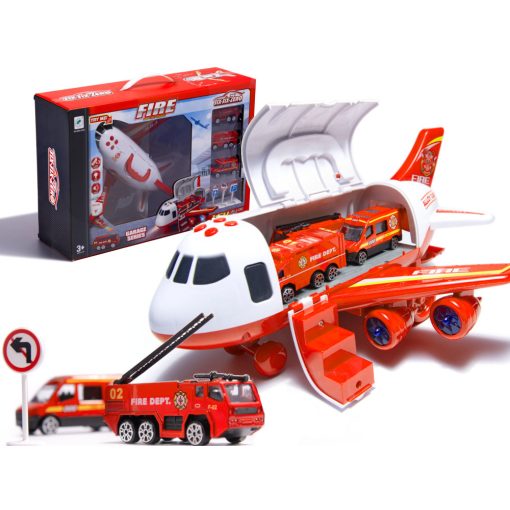 Tűzoltóautó szállító játék repülőgép