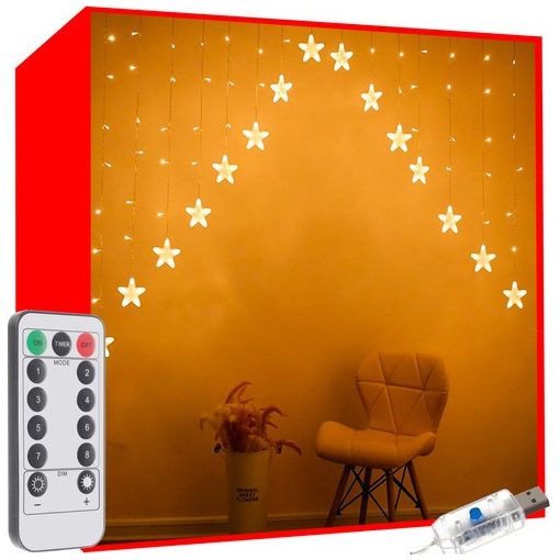 Fényfüggöny 136 LED-meleg fehér