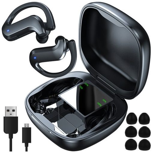 Vezeték nélküli ergonomikus fülhallgató powerbank tartóval