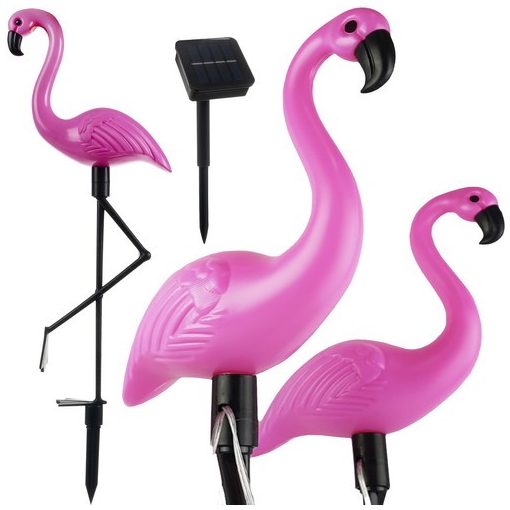 Napelemes kerti lámpa - flamingó