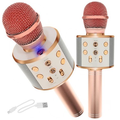 Izoxis karaoke mikrofon - világos rózsaszín