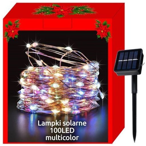 100 LED-es kültéri füzér (többszínű)